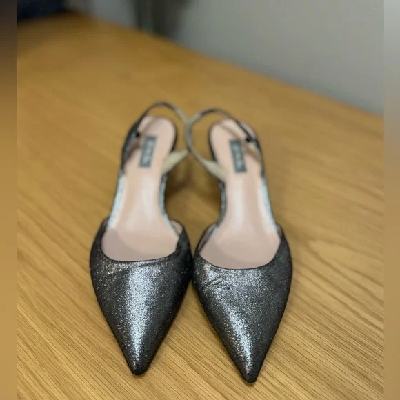 SJP by Sarah Jessica Parker Glitter Slingback Heels - Size 40 (US 9.5) - Picture 2 of 13